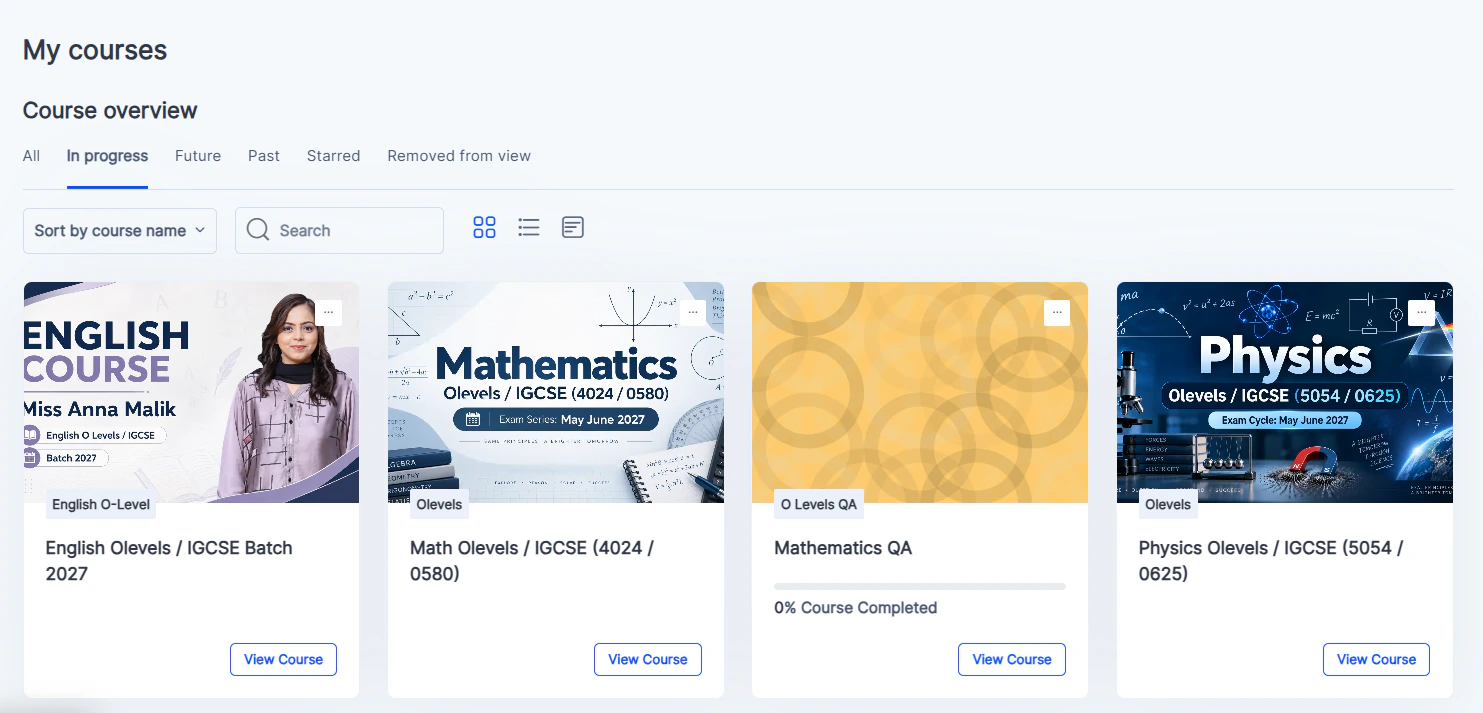 A course library ready for your academy’s materials
